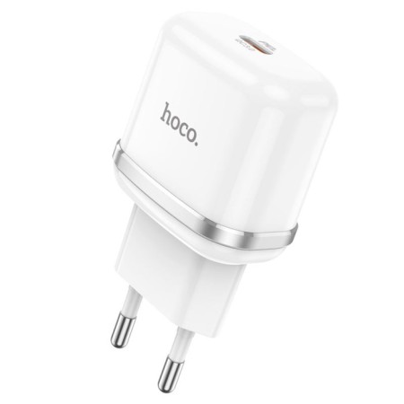 Network charger Hoco N24, 1 Type-C, 20 W, PD + Qc, White