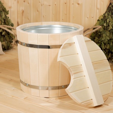Linden -12l -galley, galvanized insert, with a lid, "Dobroparov"-5