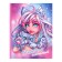 The diary is universal, for grade 1-11, "girl with a leopard", solid cover, selective varnish, foil embossing, matte lamination, offset block, universal cheat sheet, 48 sheets