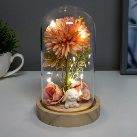 Non-chick "Pion Small" LED from 3xlr1130 batteries pink-beige 9.5x9.5x16.5 cm Risalux 736365-2