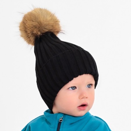 Children's hat minku rr 46-48, black color-2