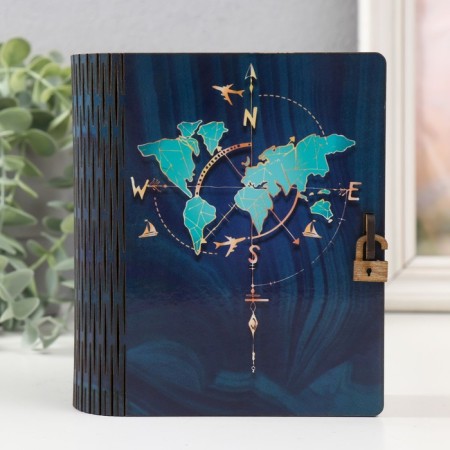 Casket-book "Map" 14x12x5 cm