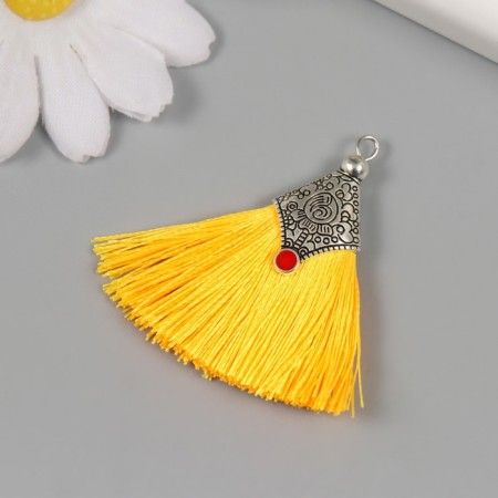 Decor for creativity Textile "Brush East" yellow set 2 pcs 1.6x4.5 cm-1