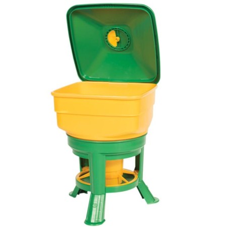 Bunker feeder for poultry at 35 kg, on legs, plastic, kubic premium-2