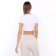 Women's T -shirt shortened, white color, size 46 (l)