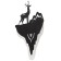 Sconces "Deer and mountain" LED 11W 4000k black 20x29x5 cm