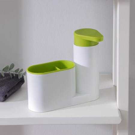 Stand for bathrooms and kitchen supplies with a dispenser, 6 × 17.5 × 19 cm, color mix