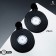 Acryl Earrings "vinyl" records, black and white color