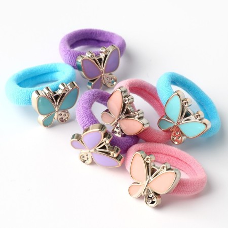 Hair elastic bands "cat" 6 pcs, 3.5 x 3.5 x 1 cm-4