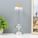 Lava-lamp "Frosty candle" LED from 3haa USB batteries silver 7x7x28cm