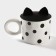 Ceramic mug with silicone lid "Myu", 350 ml, white and black color