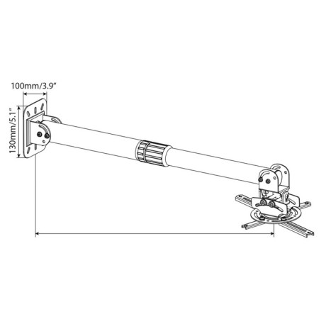Cactus CS-VM-PR16L-BK Black Max. 13.6kg Ceiling Turn and Slop 10044-2