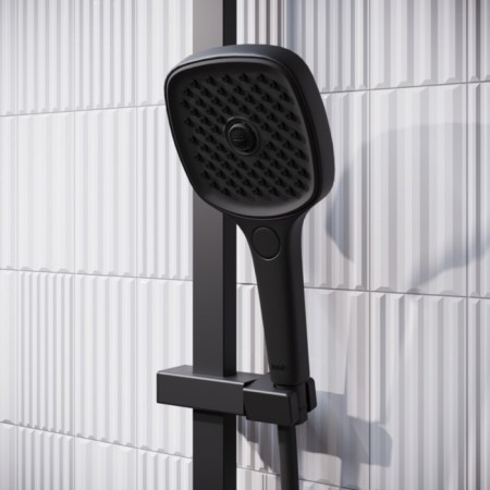 Shower system IDDIS Slide Sliblbti06, Push Control, Tropical Shower, Black-6