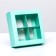 Box for 4 sweets, mint, 12.5x 12.5 x 3.5 cm. Confectionery packaging