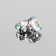 Rhound rhinestones “oval”, in a frame, with holography, 8 × 10 mm, 20 pcs