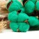 Set of dried flowers "cotton", green, Ø5 cm, 30 cm, 10 pcs