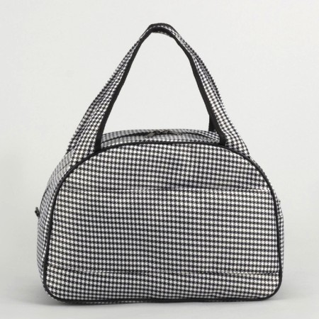 Road bag on a zipper, a suitcase holder, black/white color-2