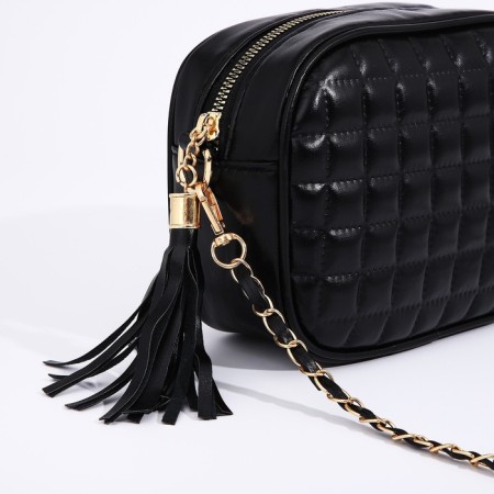 Bag Cross-Bodi with a zipper, black color-3