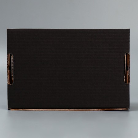 Box a gift team with a window, packaging, “black” 24x8x16 cm-3