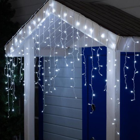 Garland "fringe" 3 × 0.9 m, IP44, UMS, white thread, 232 LED, white glow, 220 V