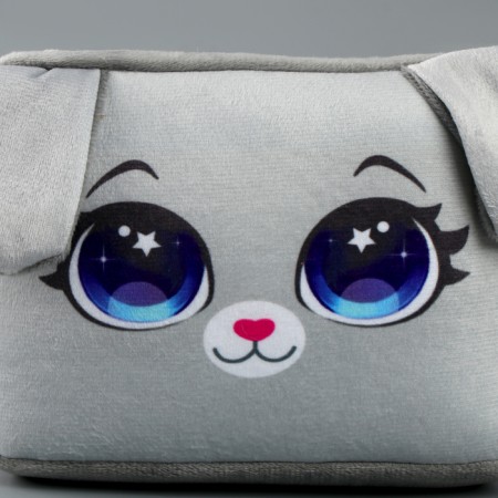 Children's "Bunny" bag with ears, gray color-4
