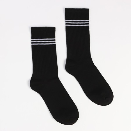 Women's socks are tall, black color, size 25