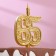 Candle for the cake figure "Jubilee" 65, gold, 9.7 cm,