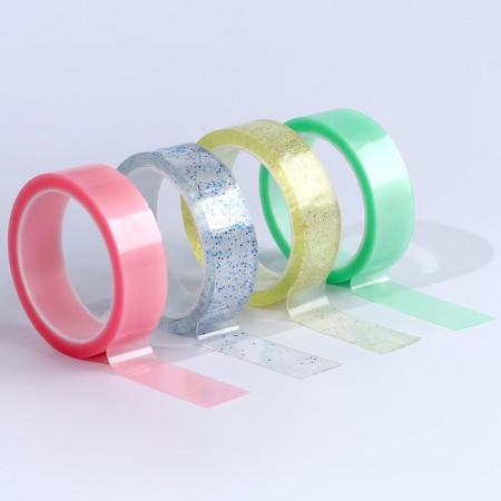 Pouting colored adhesive tape, green color, 3 m-5