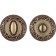 Rotary handle Fuaro BK6 SM RB-10, color French gold