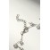 The necklace with pearls "Blooming path" ball No. 4, white color in silver, l = 38 cm