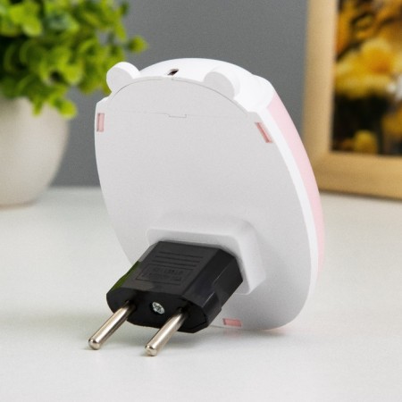 Nightlight "ears" LED 1W white-pink 7x5x8 cm Risalux-1