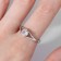 The ring "Classic" is the crystal minimalistic, the color is white in silver, dimensionless