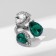 Ring "Jewelry" drop of trio, white-idle color in silver, dimensionless