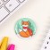 New Year of the setting icon d = 35 mm "Fox" 6.5x6.5 cm
