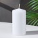 Candle "Classic", column, varnish, white