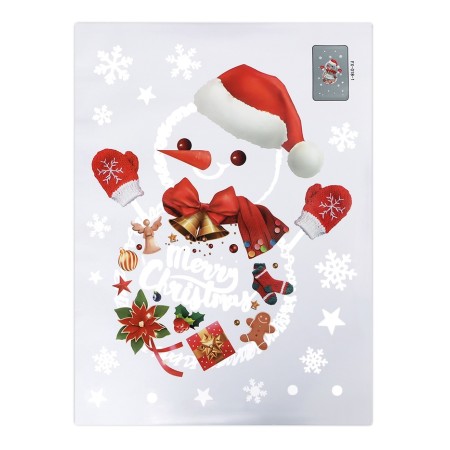 Stickers on the windows "New Year" snowmen, 2 shuki, 60 x 90 cm-1