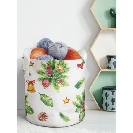 Textile bag “Bouquet with cigen itss”, for storing things and toys, size 30x30 cm, 18.9 liters