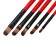 A set of brushes nylon 5 pieces, rounded, flat