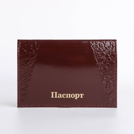 Cover for passport, burgundy color-1