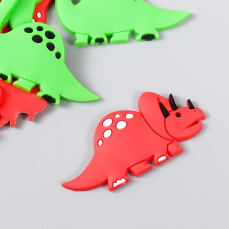Decor for creativity rubber "Dinosaurs" set of 14 pcs MIX 2.5x5 cm-2