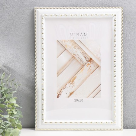 Photo frame plastic "Mira" 20x30 cm white (plastic screen)-4