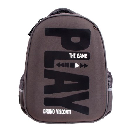Frame backpack 38 x 30 x 20 cm, + pencil case, Bruno VisConti, Play the Game-2