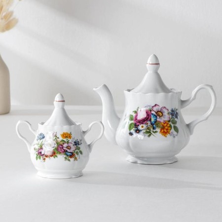 Set of tableware "Bouquet of flowers", 34 items-5