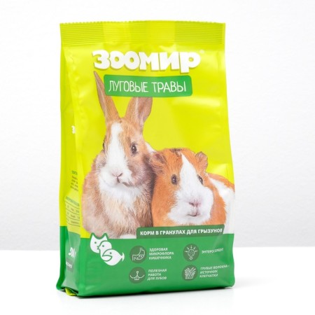 Feed "Zoomir Meadow grass" for rabbits and rodents, granules, 500 g-3