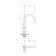 FAUZT FZS-822-W101 kitchen mixer, single-leaf, excess length 200 mm, chrome/white