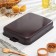 The baking sheet is "hostess", 27 × 35 cm, h = 6 cm, anti -stick coating, burgundy color