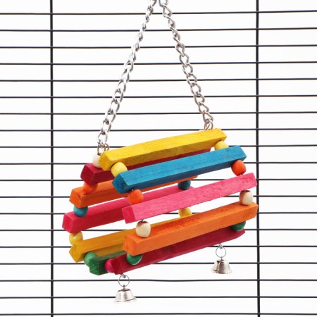 Bird swings "Tunnel" with bells, 16 x 15 cm-4
