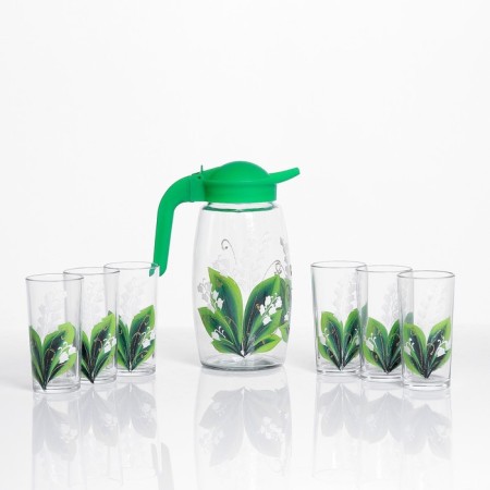Set for juice "Landysh" art painting, 6 glasses 1250/200 ml-10