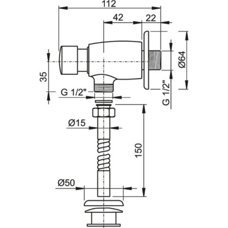 Detle valve for Pussuar Alcaplast ATS001, button-1