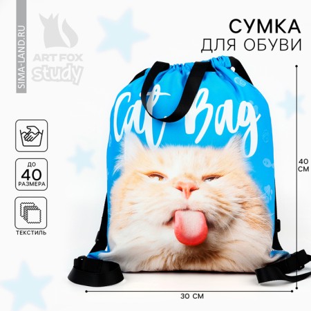 Cat BAG shoe bag two types of handles, 30 x 40 cm